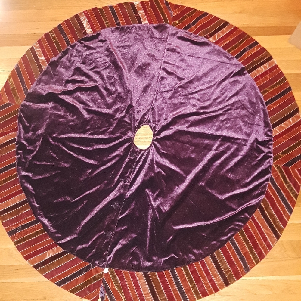 Pier One Purple Velvet Tree Skirt
